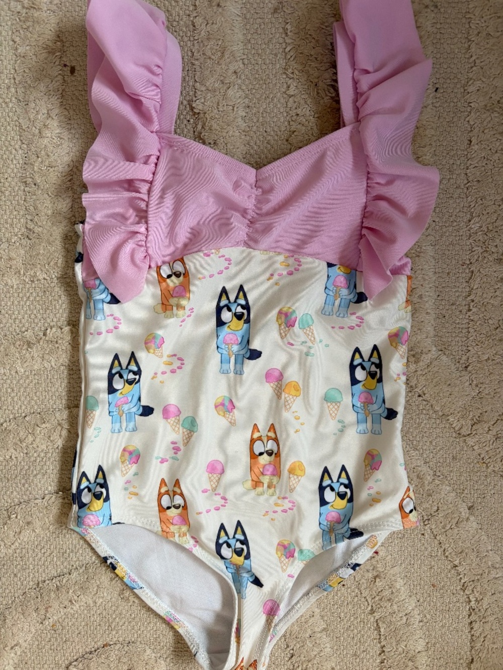 KIDS BLUEY ONE PIECE BATHING SUIT size 6x worn once